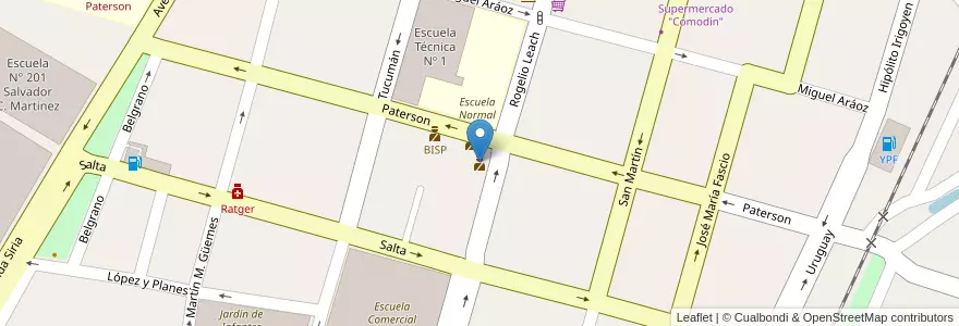 Mapa de ubicacion de Secc. 9 en 아르헨티나, Jujuy, Departamento San Pedro, Municipio De San Pedro De Jujuy.