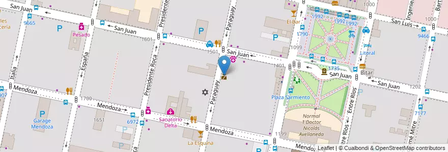 Mapa de ubicacion de Seccional 2ª en アルゼンチン, サンタフェ州, Departamento Rosario, Municipio De Rosario, ロサリオ.