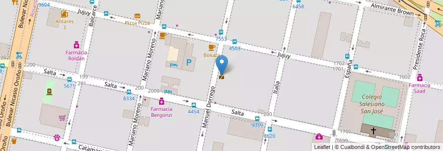 Mapa de ubicacion de Seccional 3ª en アルゼンチン, サンタフェ州, Departamento Rosario, Municipio De Rosario, ロサリオ.