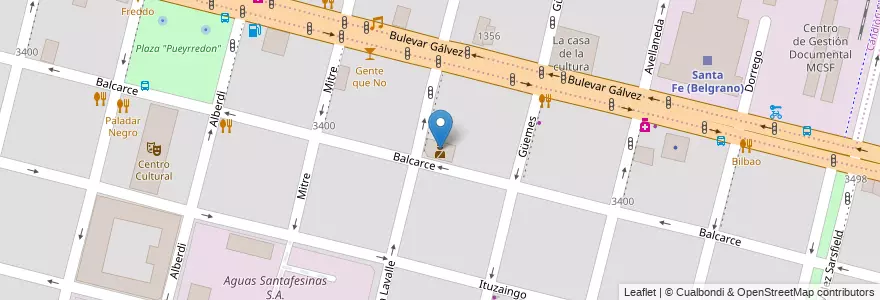 Mapa de ubicacion de Seccional 3ra en アルゼンチン, サンタフェ州, Departamento La Capital, Santa Fe Capital, Santa Fe.