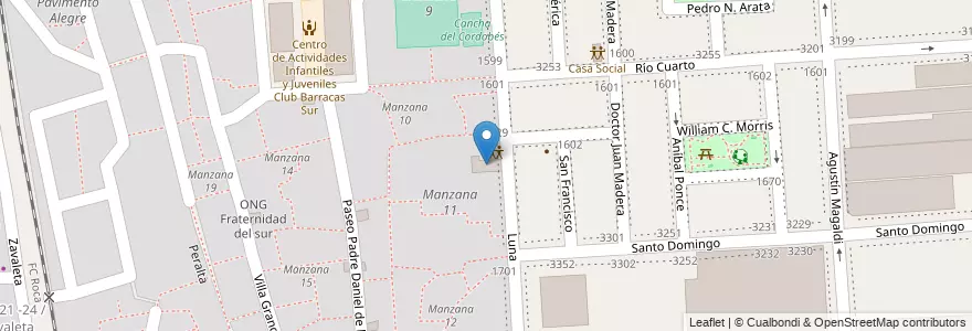 Mapa de ubicacion de Seccional Colorada, Barracas en آرژانتین, Ciudad Autónoma De Buenos Aires, Comuna 4, Buenos Aires.