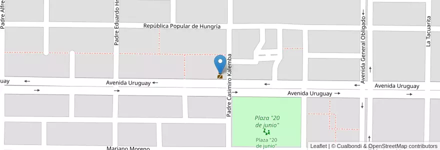 Mapa de ubicacion de Seccional de Policía II en 아르헨티나, Chaco, Departamento Mayor Luis Jorge Fontana, Municipio De Villa Ángela, Villa Ángela.