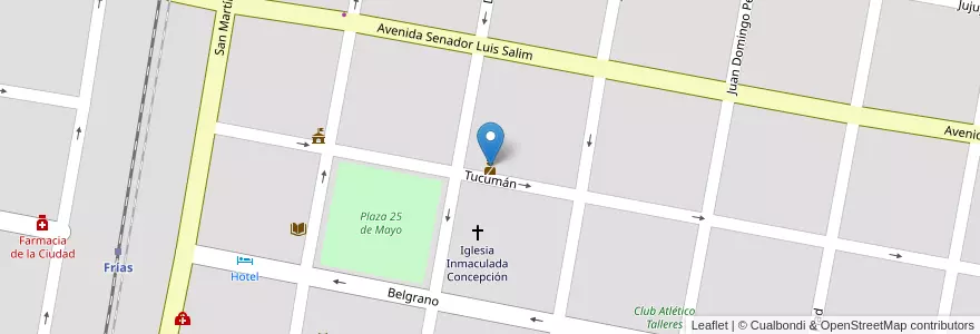 Mapa de ubicacion de Seccional N° 23 en Argentine, Santiago Del Estero, Departamento Choya, Frías.