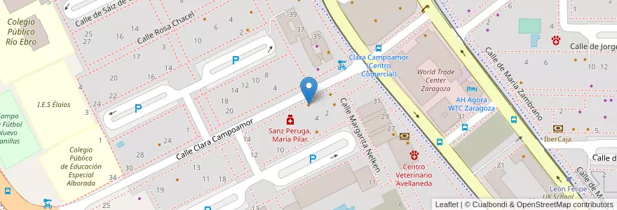 Mapa de ubicacion de Seche Mars en إسبانيا, أرغون, سرقسطة, Zaragoza, سرقسطة.