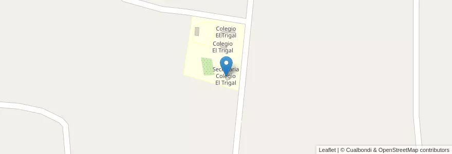 Mapa de ubicacion de Secretaria Colegio El Trigal en Аргентина, Кордова, Departamento San Javier, Municipio De Villa De Las Rosas, Pedanía Rosas.