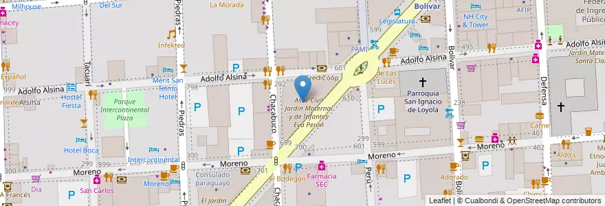 Mapa de ubicacion de Secretaría de Comercio de la Nación, Montserrat en Argentinien, Ciudad Autónoma De Buenos Aires, Comuna 1, Buenos Aires.