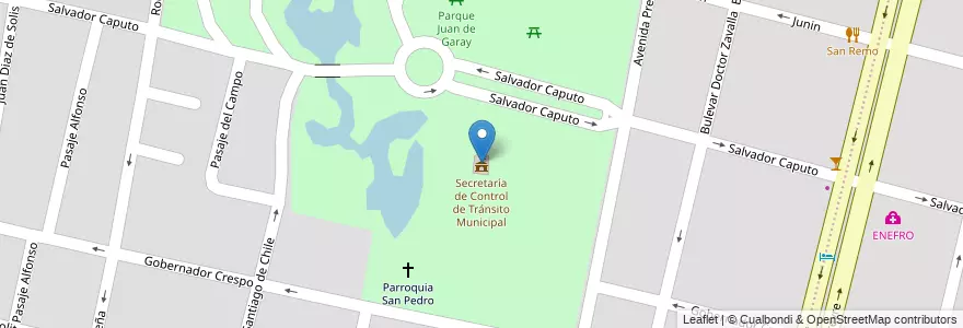 Mapa de ubicacion de Secretaría de Control de Tránsito Municipal en Argentinië, Santa Fe, Departamento La Capital, Santa Fe Capital, Santa Fe.