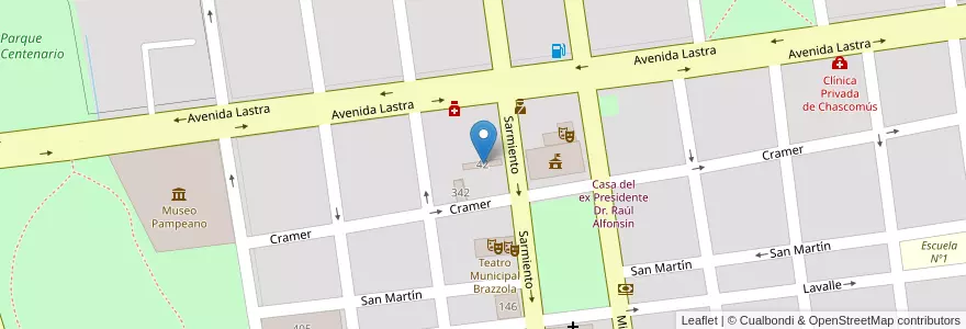 Mapa de ubicacion de Secretarìa de Desarrollo Humano en 阿根廷, 布宜诺斯艾利斯省, Partido De Chascomús.