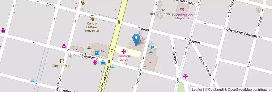 Mapa de ubicacion de Secretaría de Estado de Hábitat en アルゼンチン, サンタフェ州, Departamento La Capital, Santa Fe Capital, Santa Fe.
