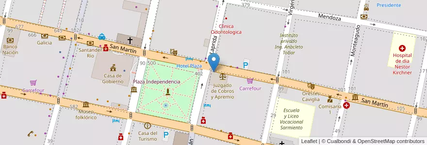 Mapa de ubicacion de Secretaria de Estado de Hacienda en آرژانتین, Tucumán, San Miguel De Tucumán, Departamento Capital, San Miguel De Tucumán.