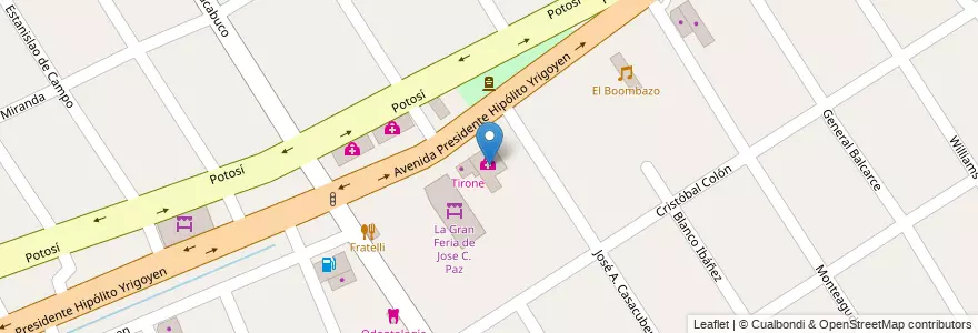 Mapa de ubicacion de Secretaría de Salud Acción Social en Argentinië, Buenos Aires, Partido De José C. Paz.
