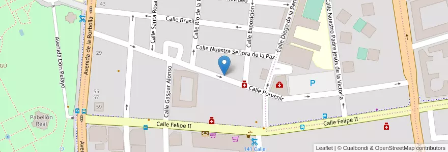 Mapa de ubicacion de Secretariado de recursos audiovisuales y nuevas tecnologías en Spanje, Andalusië, Sevilla, Sevilla.