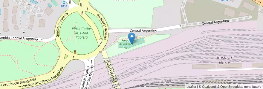 Mapa de ubicacion de Sector Bowl en アルゼンチン, サンタフェ州, Departamento Rosario, Municipio De Rosario, ロサリオ.