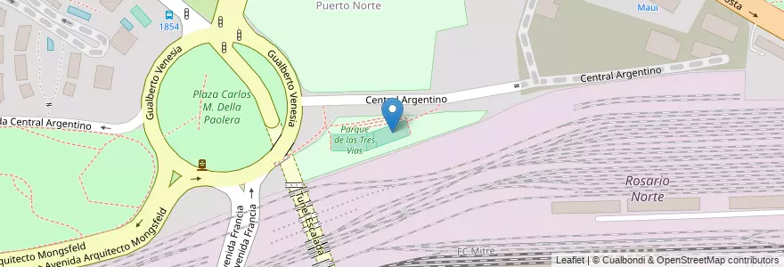 Mapa de ubicacion de Sector Patinetas en 아르헨티나, Santa Fe, Departamento Rosario, Municipio De Rosario, 로사리오.