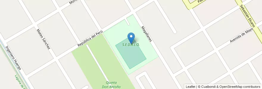Mapa de ubicacion de S.E.D.A.L.O. en Arjantin, Buenos Aires, Partido De Esteban Echeverría, 9 De Abril.