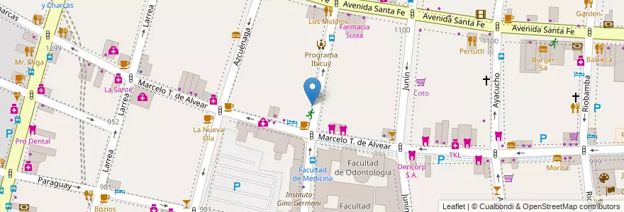 Mapa de ubicacion de Sede Comunal 2, Recoleta en アルゼンチン, Ciudad Autónoma De Buenos Aires, Comuna 2, ブエノスアイレス.