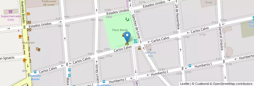Mapa de ubicacion de Sede Comunal 5, Boedo en الأرجنتين, Ciudad Autónoma De Buenos Aires, Comuna 5, Buenos Aires.