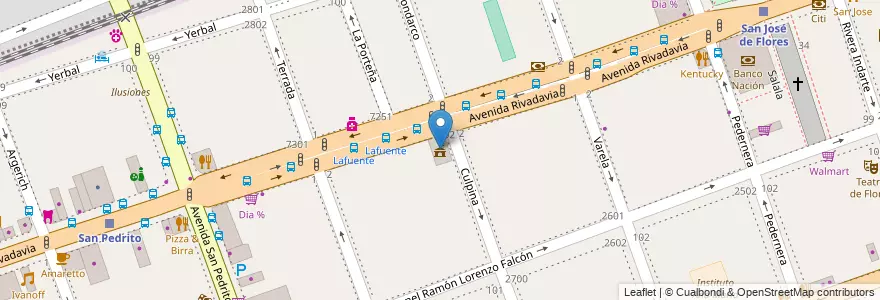 Mapa de ubicacion de Sede Comunal 7, Flores en アルゼンチン, Ciudad Autónoma De Buenos Aires, Comuna 7, ブエノスアイレス.