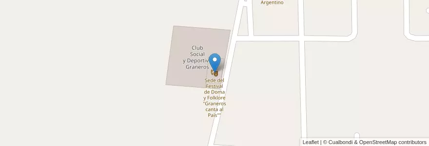 Mapa de ubicacion de Sede del Festival de Doma y Folklore "Graneros canta al País"" en 아르헨티나, Tucumán, Departamento Graneros, Municipio De Graneros.