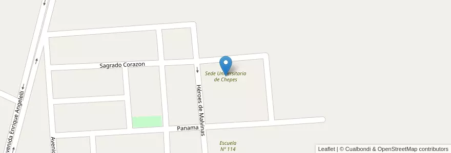 Mapa de ubicacion de Sede Universitaria de Chepes en 阿根廷, La Rioja, Departamento Rosario Vera Peñaloza, Chepes.