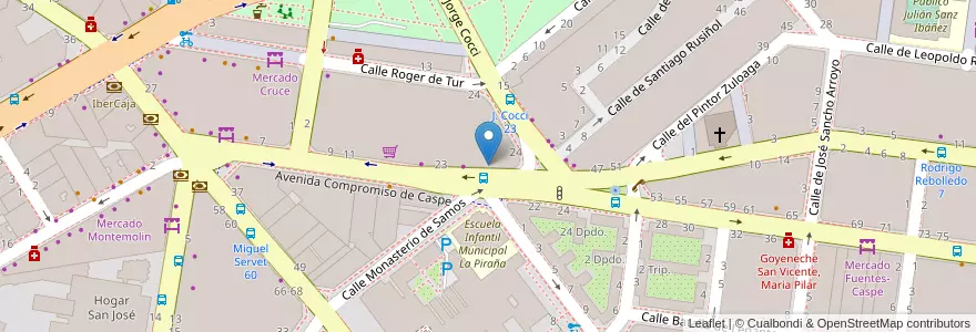 Mapa de ubicacion de Segarra Rúa, María José en スペイン, アラゴン州, サラゴサ, Zaragoza, サラゴサ.