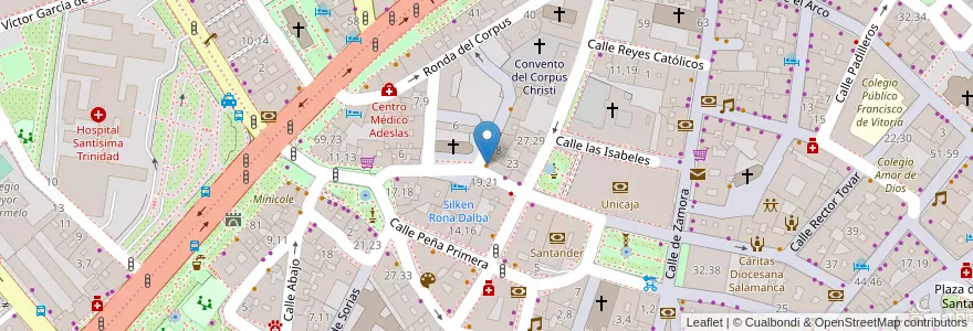 Mapa de ubicacion de Segundo en Spagna, Castilla Y León, Salamanca, Campo De Salamanca, Salamanca.