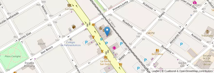 Mapa de ubicacion de Segurtech en 아르헨티나, 부에노스아이레스주, Partido De San Isidro, San Isidro.