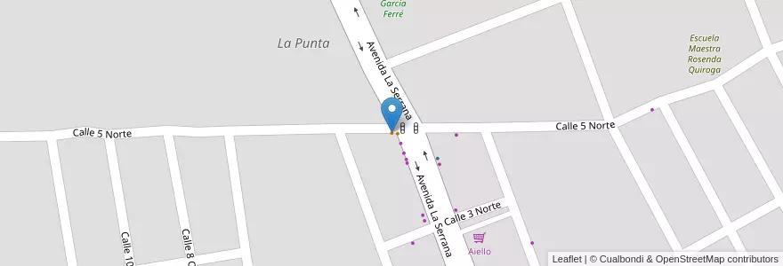 Mapa de ubicacion de Sei Tu en 아르헨티나, San Luis, Juan Martín De Pueyrredón, Municipio De La Punta, La Punta.