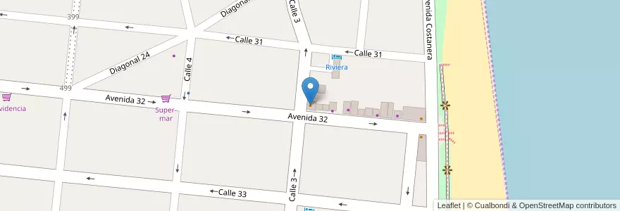 Mapa de ubicacion de Sei Tu en الأرجنتين, Santa Teresita.