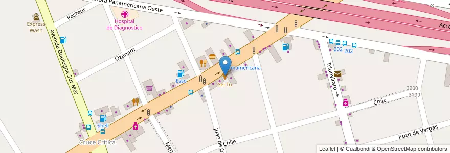 Mapa de ubicacion de Sei Tu en Arjantin, Buenos Aires, Partido De Tigre, Don Torcuato.