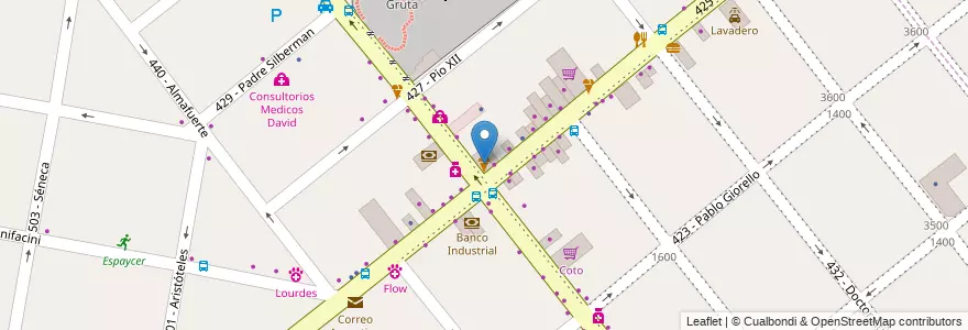 Mapa de ubicacion de SeiTu en Arjantin, Buenos Aires, Partido De Tres De Febrero, Santos Lugares.