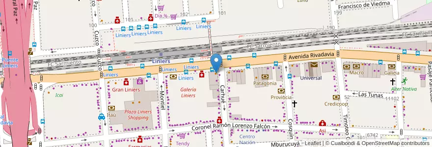 Mapa de ubicacion de SeiTu, Liniers en アルゼンチン, Ciudad Autónoma De Buenos Aires, Comuna 9, ブエノスアイレス.