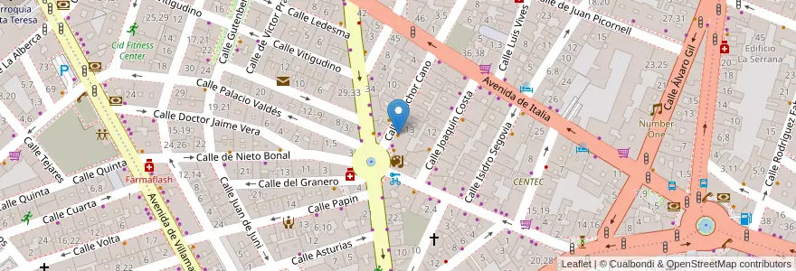 Mapa de ubicacion de Selani Pizza Kebab en Spanien, Kastilien Und León, Salamanca, Campo De Salamanca, Salamanca.