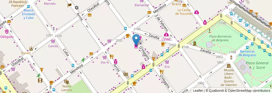 Mapa de ubicacion de Selei, Belgrano en 阿根廷, Ciudad Autónoma De Buenos Aires, 布宜诺斯艾利斯, Comuna 13.