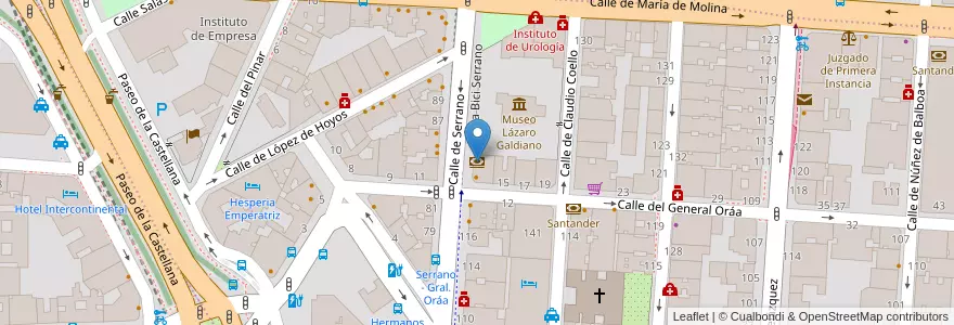 Mapa de ubicacion de SelfBank en إسبانيا, منطقة مدريد, منطقة مدريد, Área Metropolitana De Madrid Y Corredor Del Henares, مدريد.