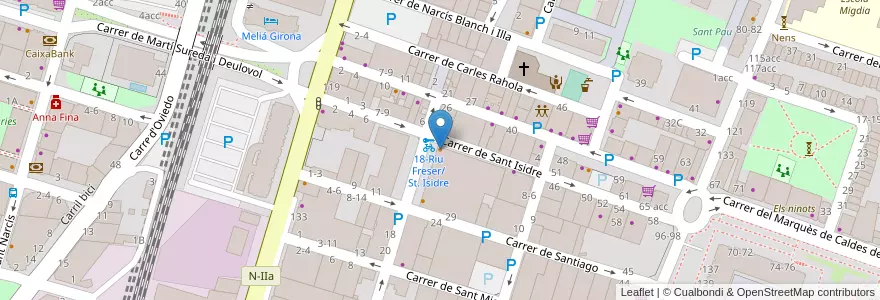 Mapa de ubicacion de Selfie en İspanya, Catalunya, Girona, Gironès, Girona.