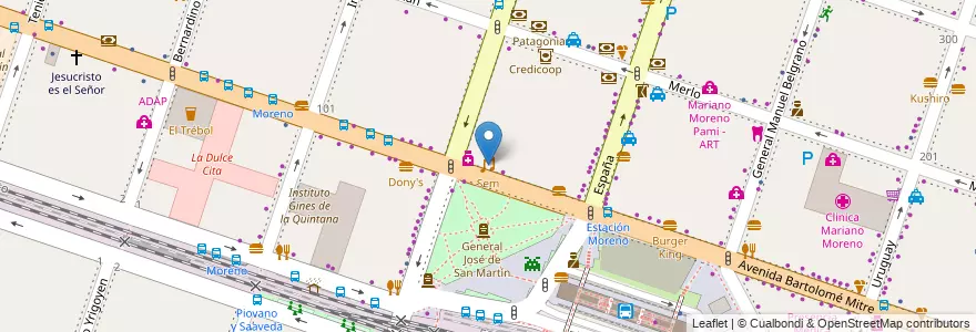 Mapa de ubicacion de Sem en الأرجنتين, بوينس آيرس, Partido De Moreno, Moreno.