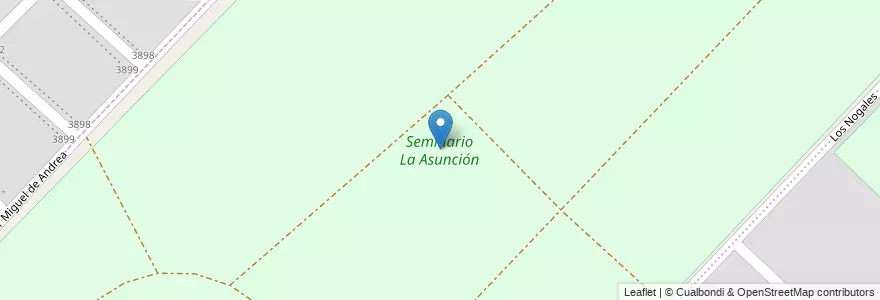 Mapa de ubicacion de Seminario La Asunción en アルゼンチン, ブエノスアイレス州, Partido De Bahía Blanca, Grünbein.