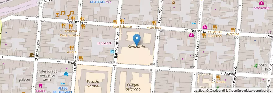 Mapa de ubicacion de Seminario en Argentinien, Salta, Capital, Municipio De Salta, Salta.