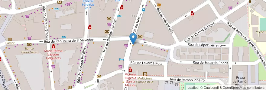 Mapa de ubicacion de Senda 49 en Espagne, Galice, A Corogne, Santiago, Santiago De Compostela.