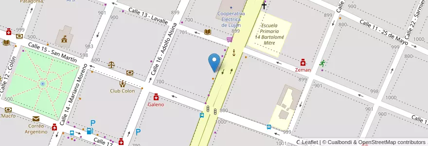 Mapa de ubicacion de Señor Cat en アルゼンチン, ブエノスアイレス州, Partido De Luján.