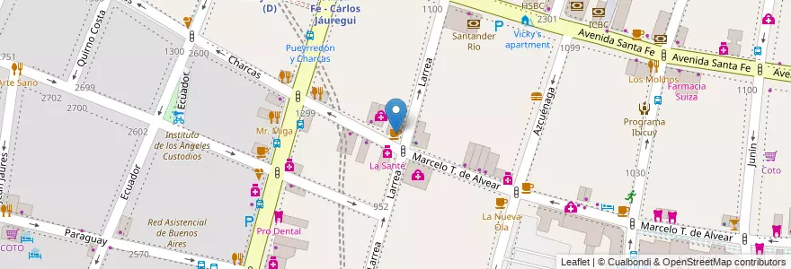 Mapa de ubicacion de Señor Perez, Recoleta en Argentinië, Ciudad Autónoma De Buenos Aires, Comuna 2, Buenos Aires.