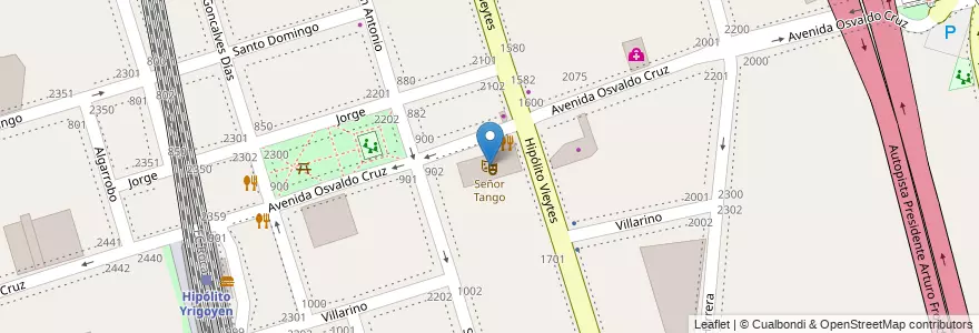 Mapa de ubicacion de Señor Tango, Barracas en アルゼンチン, Ciudad Autónoma De Buenos Aires, Partido De Avellaneda, Comuna 4, ブエノスアイレス.