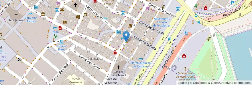 Mapa de ubicacion de Sensi Tapas en Spagna, Catalunya, Barcelona, Barcelonès, Barcelona.