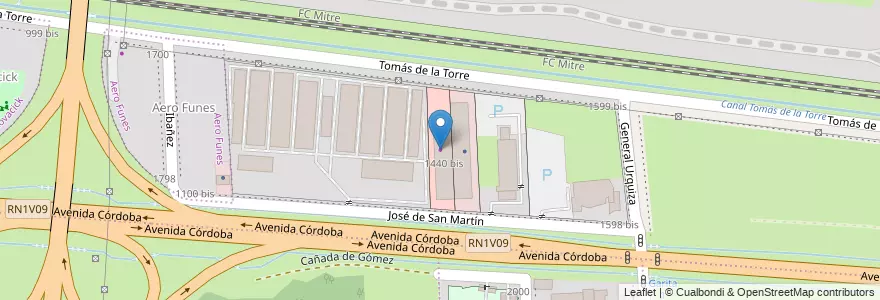 Mapa de ubicacion de Senta en Аргентина, Санта-Фе, Departamento Rosario, Municipio De Funes, Funes.