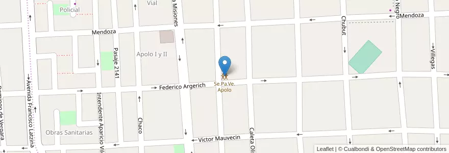 Mapa de ubicacion de Se.Pa.Ve. Apolo en Argentina, Catamarca, Departamento Capital, Municipio De San Fernando Del Valle De Catamarca, San Fernando Del Valle De Catamarca.