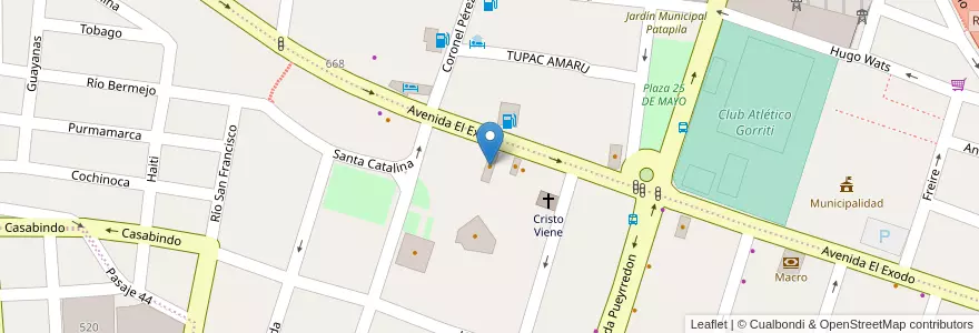 Mapa de ubicacion de Séptimo Cielo en アルゼンチン, フフイ州, Departamento Doctor Manuel Belgrano, Municipio De San Salvador De Jujuy.