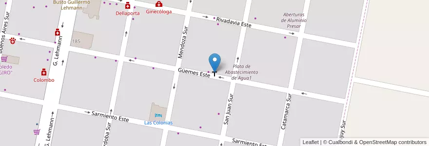 Mapa de ubicacion de Séptimo Día en آرژانتین, سانتافه, Departamento Castellanos, Municipio De Humberto Primo, Humberto Primo.