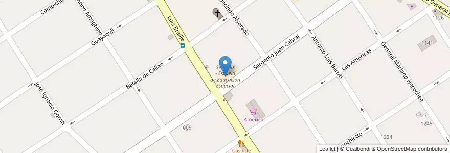 Mapa de ubicacion de Ser Feliz - Escuela de Educación Especial en Arjantin, Buenos Aires, Partido De Florencio Varela, Florencio Varela.