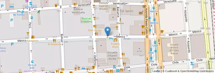 Mapa de ubicacion de Sera de Dios, Montserrat en アルゼンチン, Ciudad Autónoma De Buenos Aires, Comuna 1, ブエノスアイレス.